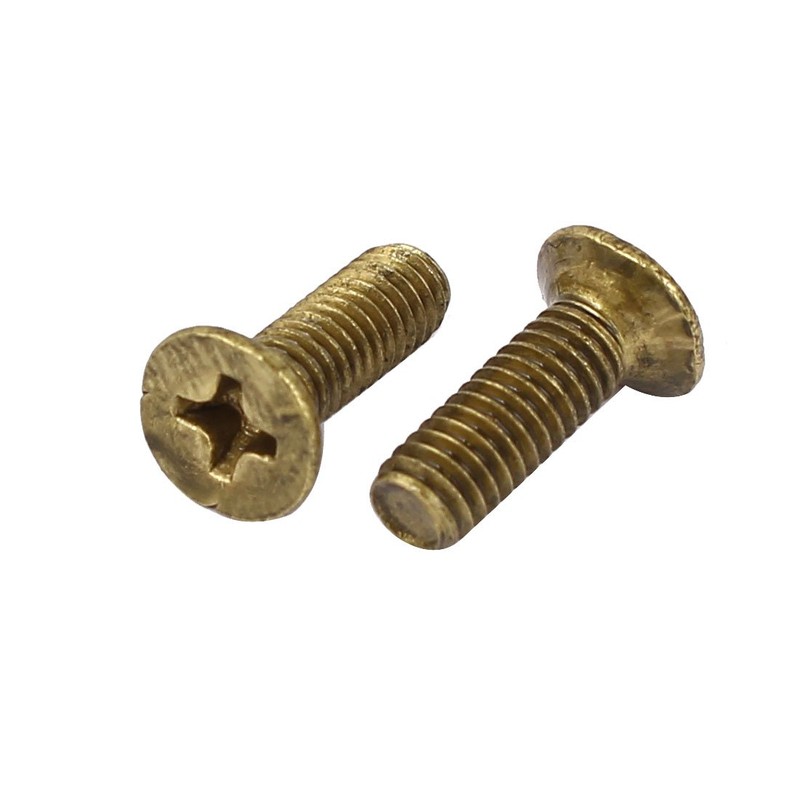 uxcell M4 x 12mm Brass Fastening Phillips Countersunk Screws GB819