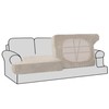 H.VERSAILTEX Stretch Velvet 2 Piece T Cushion Sofa Slipcovers for