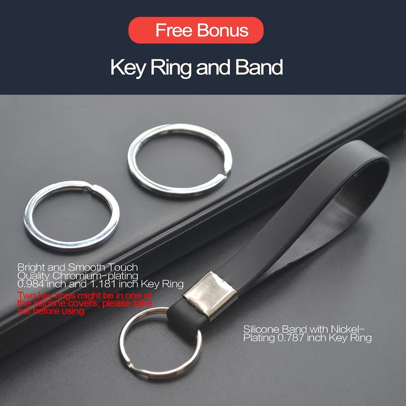 INFIPAR 2pcs Compatible with RAM 1500 6 Buttons Black Key