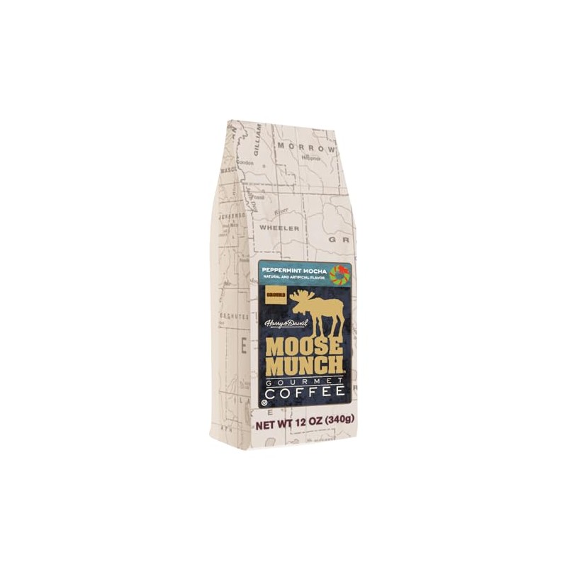 Harry & David Moose Munch Peppermint Mocha Flavored Gourmet Ground