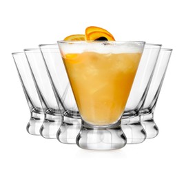 Libbey Entertaining Essentials Multi-Purpose Cocktail Set of 6, Dishwasher Safe Stemless Martini, Margarita Glasses for Home, 6 Count (Pack of 1), Clear