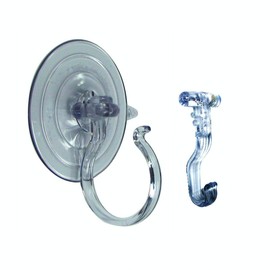 Wreath Holder - Giant Suction Cup - for Windows and UPVC Doors - 2 Hooks by Adams @ WOWOOO