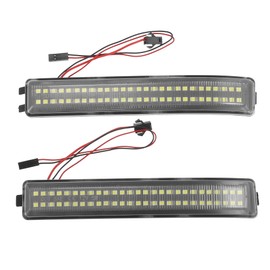 A ABSOPRO LED Side Mirror Turn Signal Light Clearance Lamp Door Rearview Wing Mirror LED Blinker 9L3Z17E748BA for Ford F150 2009-2014 Yellow White LED Clear Lens 1 Pair