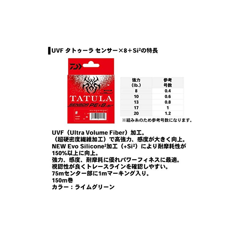 DAIWA PE Line UVF TATULA Sensor x 8+ Si2 13lb,