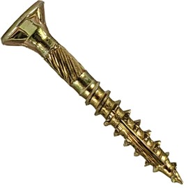 Jake Sales #8 x 1-1/4" Gold Star Wood Screw Torx/Star Drive Head (5 POUNDS - 1155 Approx. Screw Count) - Multipurpose Purpose Torx/Star Drive Wood Screws