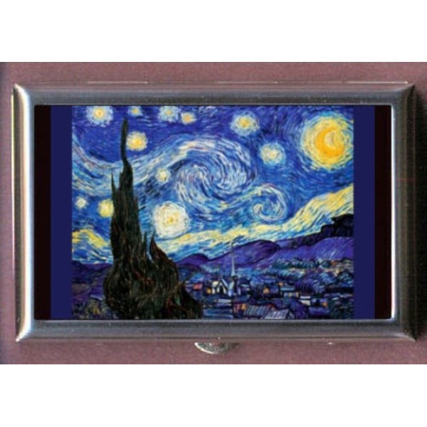 Starry Night by Vincent Van Gogh Post Impressionist Art Decorative Pill Box