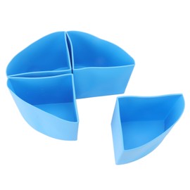 Slow Cooker Divider Liner 4 in 1 Silicone Reusable Leakproof Cooking Liner for 6 Quart Pot Blue