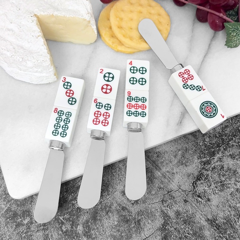 Supreme Housewares Cheese and Butter Spreader Mahjong Decor 4-Piece Hand
