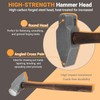 Blacksmith Hammer 4lb Heavy-Duty Forged Steel Cross Peen Hammer for