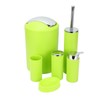 6Pcs Bathroom Accessory Set Bin Soap Dish Dispenser Tumbler Toothbrush