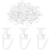 120 PCS White Plastic Curtain Hooks – Glider Hooks for
