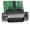 SIENOC DB15-G2 2Row 15Pin Male Adapter Breakout Board Terminals Screw