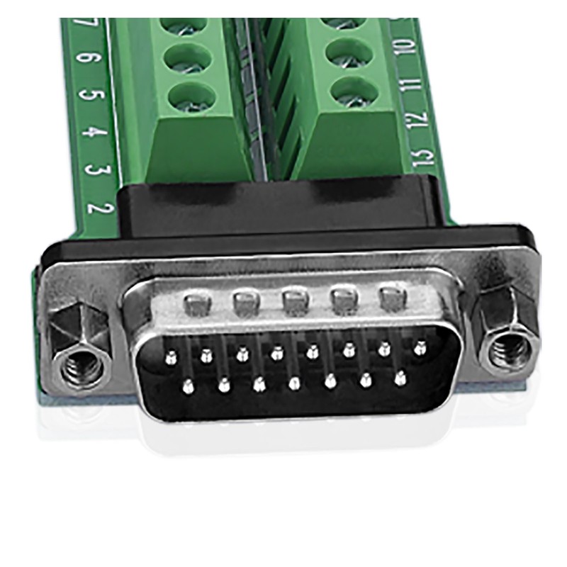 SIENOC DB15-G2 2Row 15Pin Male Adapter Breakout Board Terminals Screw