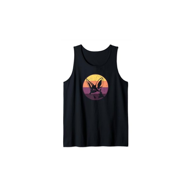 Minimalist Sunset Fennec Fox Tank Top