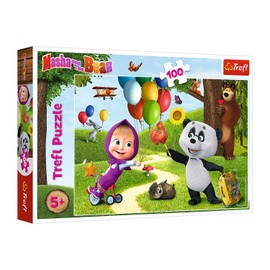 Trefl, Masha and Friends Masha and the Bear 100 Piece Jigsaw Puzzle for Ages 5+