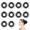 10 Pcs Black Hair Nets For Buns, Reusable Bun Hair