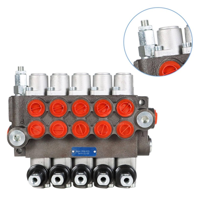Hydraulic Control Valve, 5 Spool 13 GPM 3600 PSI SAE
