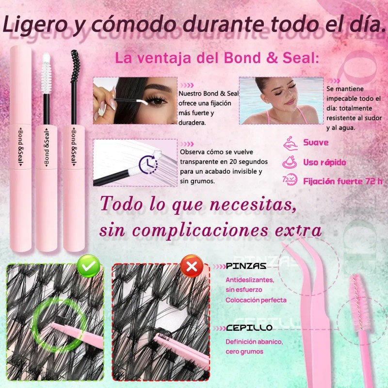 Kit De Extensiones De Pestanas 800pcs C/pegamento Capacidad
