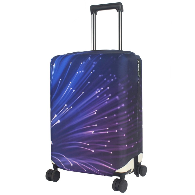 Luckiplus Spandex Suitcase Luggage Suitcase Cover Fits 18"-32" Luggage, fireworks