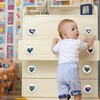 Lasyman 1.5" 8PCS Colorful Ceramic Cute Heart Knob Nursery Kid