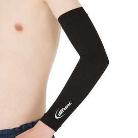 D&M D-7000JR Arm Sleeve Arm Cover, Black, Junior Size, Abrasion Resistant, Graduated Compression, Sweat Absorbent, Volleyball, Baseball
