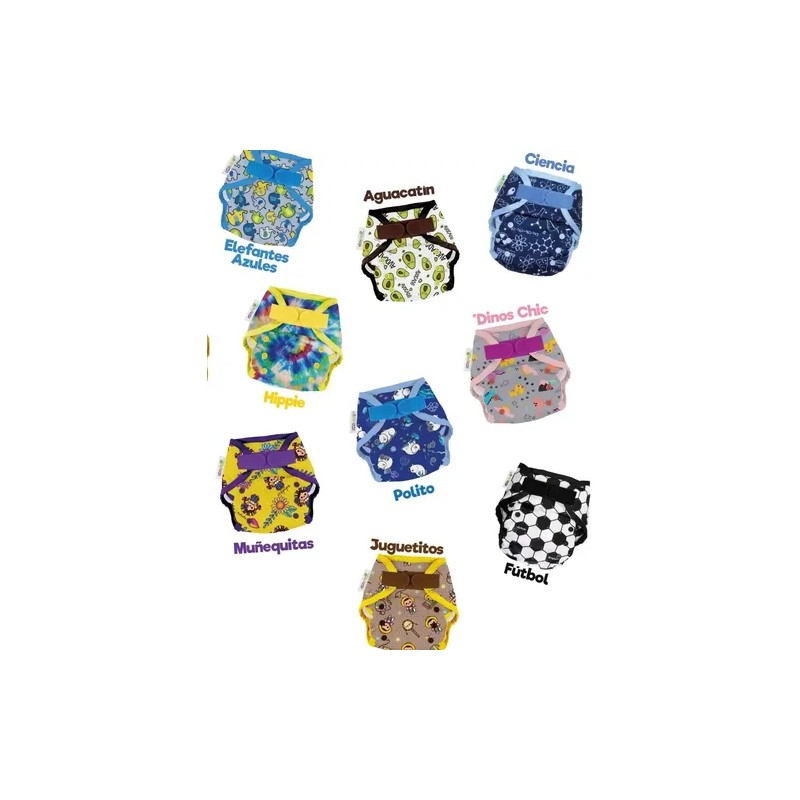 Cubierta Impermeable Para Pañal De Tela Ecopipo 3 Estampada