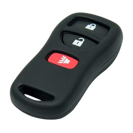 Keyless2Go Replacement for New Silicone Cover Protective Case for Select Nissan 3 Button Remotes - Black