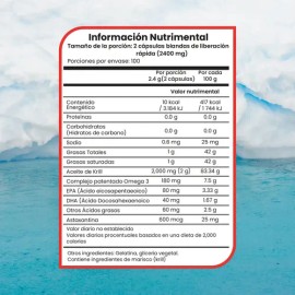 Aceite De Krill Nuboost 200 Cápsulas-salud Y Bienestar Sabor Sin sabor                                                                                