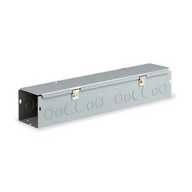 Wiegmann HS442 NEMA 1 Combination Hinge/Screw Cover Wireway with Knockouts, Steel, 4" x 4" x 24"