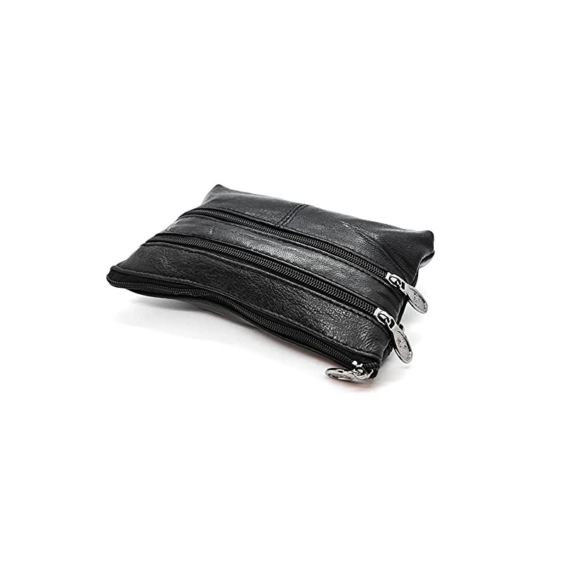 Equilibrium Leather Oblong Keyring Purse (Black)
