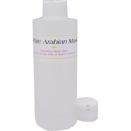 TCEShop White Arabian Musk Scented Body Oil Fragrance [Flip Cap - Clear - 4 oz.] - ID#117255