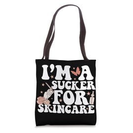 Retro Groovy I'm A Sucker For Skincare Valentine Dermatology Tote Bag