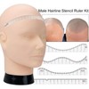 Guapa Micropigmentation Training Head Model with Hairline Drawing Ruler for