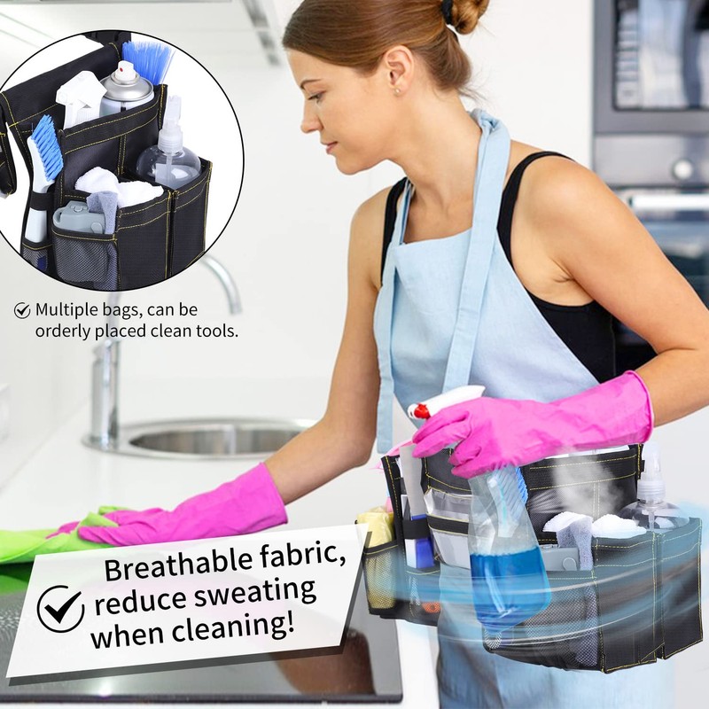 Cleaning Belt,Tool Pouch Waist Apron with Pockets Cleaning Supplies for