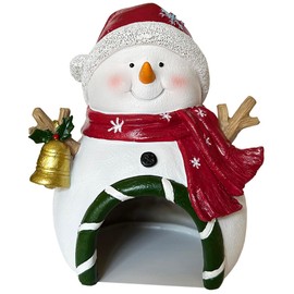 SLOCME Aquarium Christmas Snowman with Bell Decorations - Fish Tank Christmas Snowman Landscape Decoration Create Festive Atmosphere