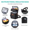 PIIOSER Breastmilk Cooler Bag with Ice Pack Fits 6 Baby