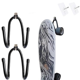 2-Pack Upgrade Skateboard Wall-Mounted Skateboard Hook Hook Skateboard Storage Display Stand with Hardware, Wall Stand Storage Station Organizer Skateboard, Guitar, Headphones, Headphones