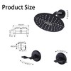 LIWEIKE 2 Handle Shower Faucet Set, Matte Black Two Handles
