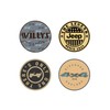 Jeep Sticker 4-Pack Willys There's Only One, The Legend, There's