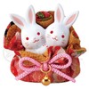 Yakushi Kiln Nishiki Crepe Drawstring Flower Rabbit