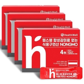 Healthwell edible citric acid without synthetic sweetener NONGMO sanitary stick packaging anhydrous citric acid 120 packets 542502 / 헬스웰 합성감미료 없는 식용구연산 NONGMO 위생스틱포장 무수구연산 120포 542502