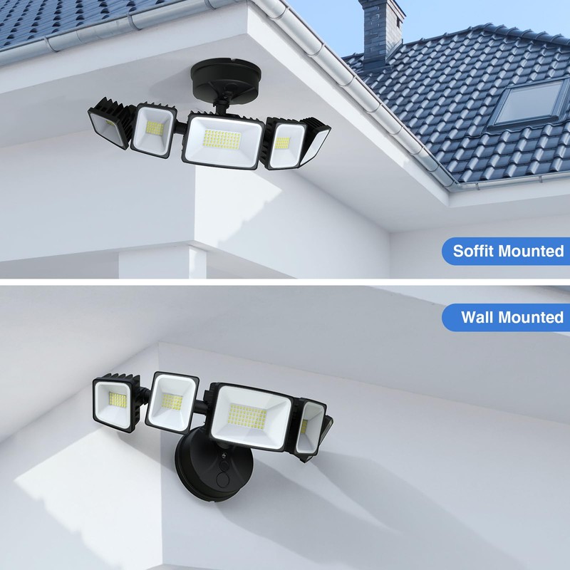 SZPOWER 120W Outdoor LED Flood Light, 5 Heads Exterior Security