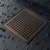 Neodrain 6 in Square Shower Drain, Oil Rubbed Bronze, Removable