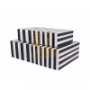 47-Zone S/2 Jacey Lidded Boxes Black White Indoor Outdoor Home
