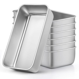 LIANYU Bread Loaf Pans Set of 7, 9x5 Inch Stainless Steel Bread Baking Pans for Homemade Sourdough, Sandwich, Meatloaf, Easy Release & Dishwasher Safe