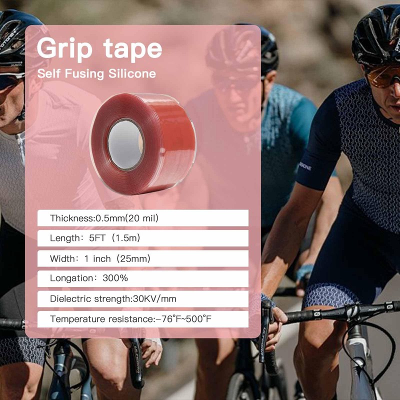 AIKESIWAY Self-Fusing Silicone Tape - No Adhesive Grip Tape for