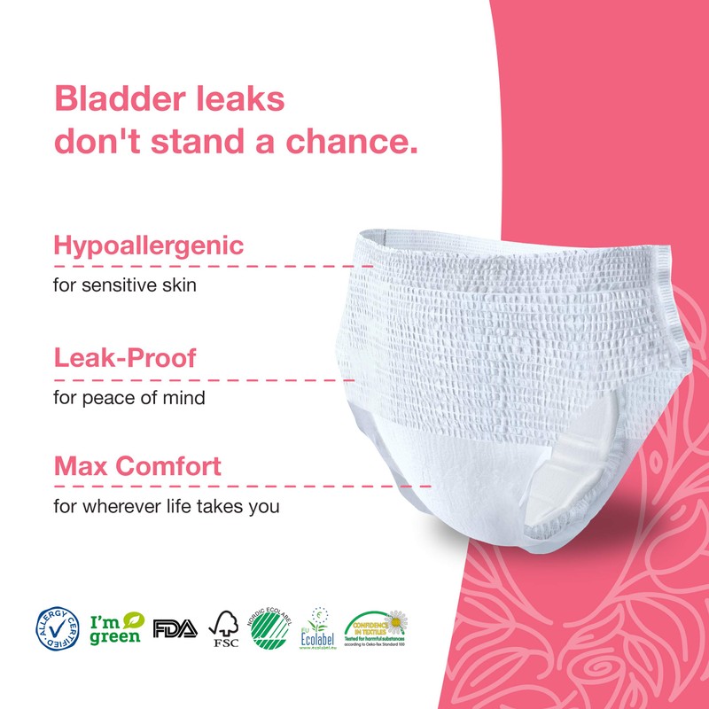 Veeda Natural Adult Incontinence Underwear for Women - Postpartum Underwear