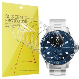 Lamshaw Compatible for Withings Scanwatch Horizon Screen Protector, [6 Pack] Full Coverage TPU Clear Film Compatible with Withings Scanwatch Horizon - Hybrid Smartwatch 43mm (6 PACK)