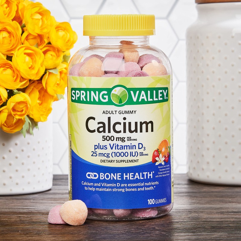 Spring Valley Adult Gummy Calcium with Vitamin D3 50 Servings