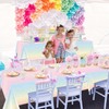 QUERICKY 4 Pack Pastel Rainbow Tablecloths, 220x130cm Rectangle Pastel Rainbow